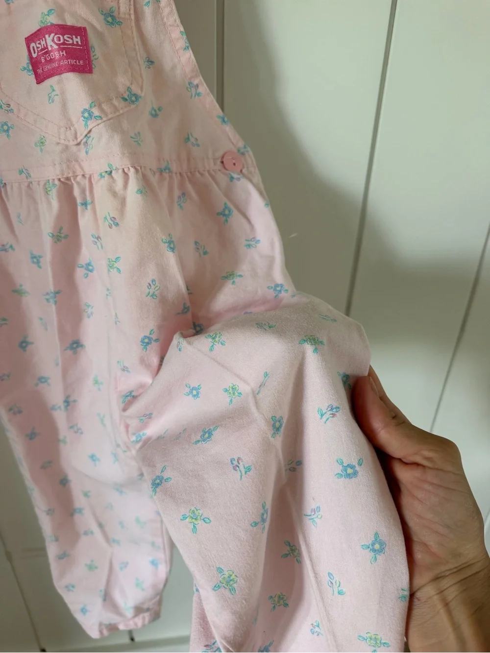 Vintage OshKosh B'gosh Pink Floral Overalls